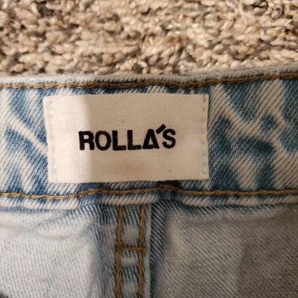 ROLLA'S Sky Blue distressed Straight Leg Jeans size 27 - Picture 6 of 7